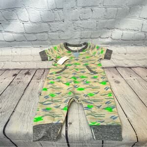 Miki Miette Abstract Pattern Newborn Romper